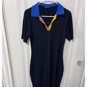 Never worn navy blue dress (size M)